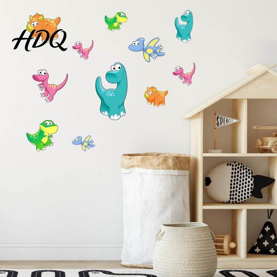 DIY Dinosaur Scene for Bedroom Wall Luminous Cartoon Sticker Self-Adhesive Decorative Waterproof PVC Murals Windows Decals Kids Room Nursery
