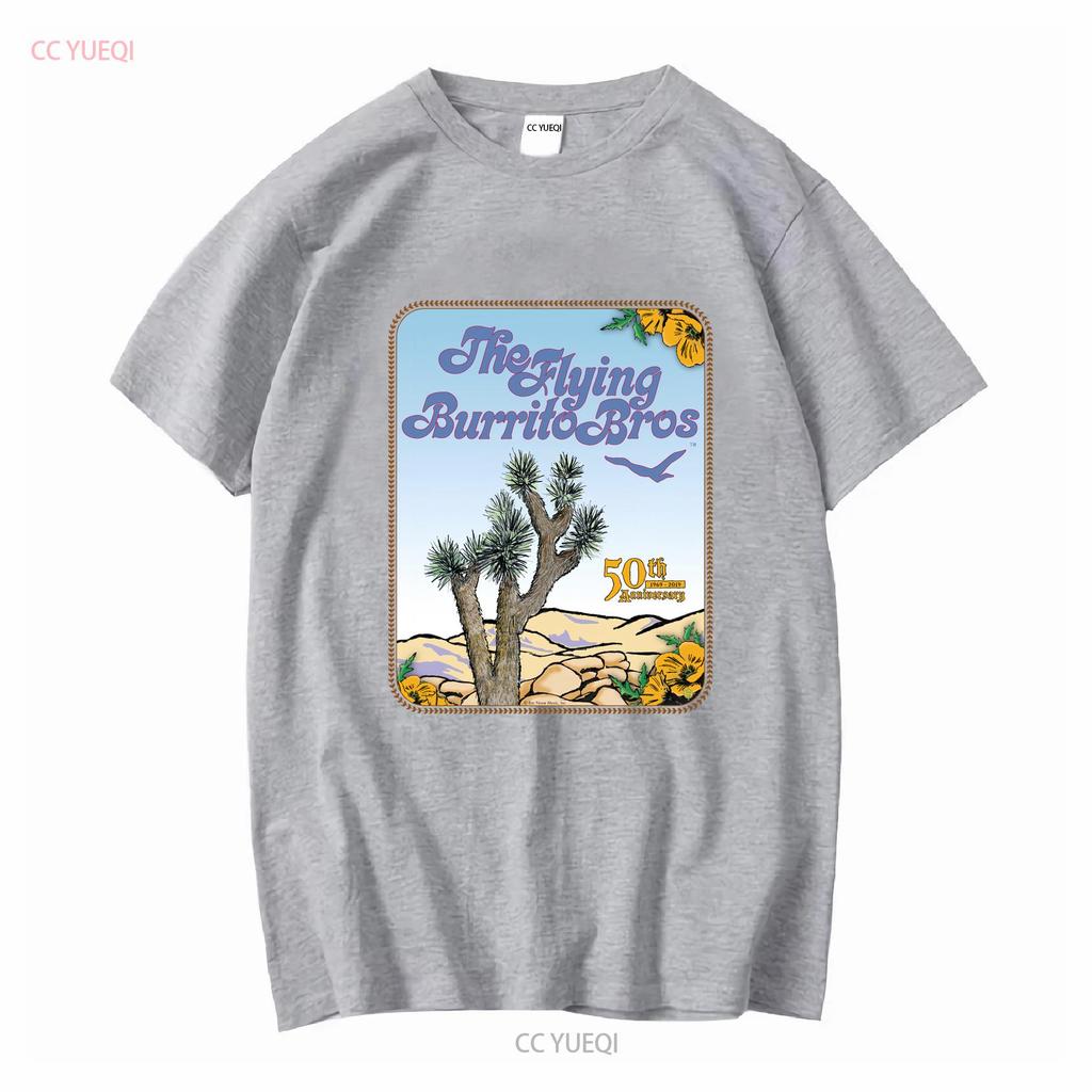 The Flying Burrito Brothers Band Poster T Shirt Cotton For  vintage Washed Stylish Soft Comfortable Casual Slightly fashion