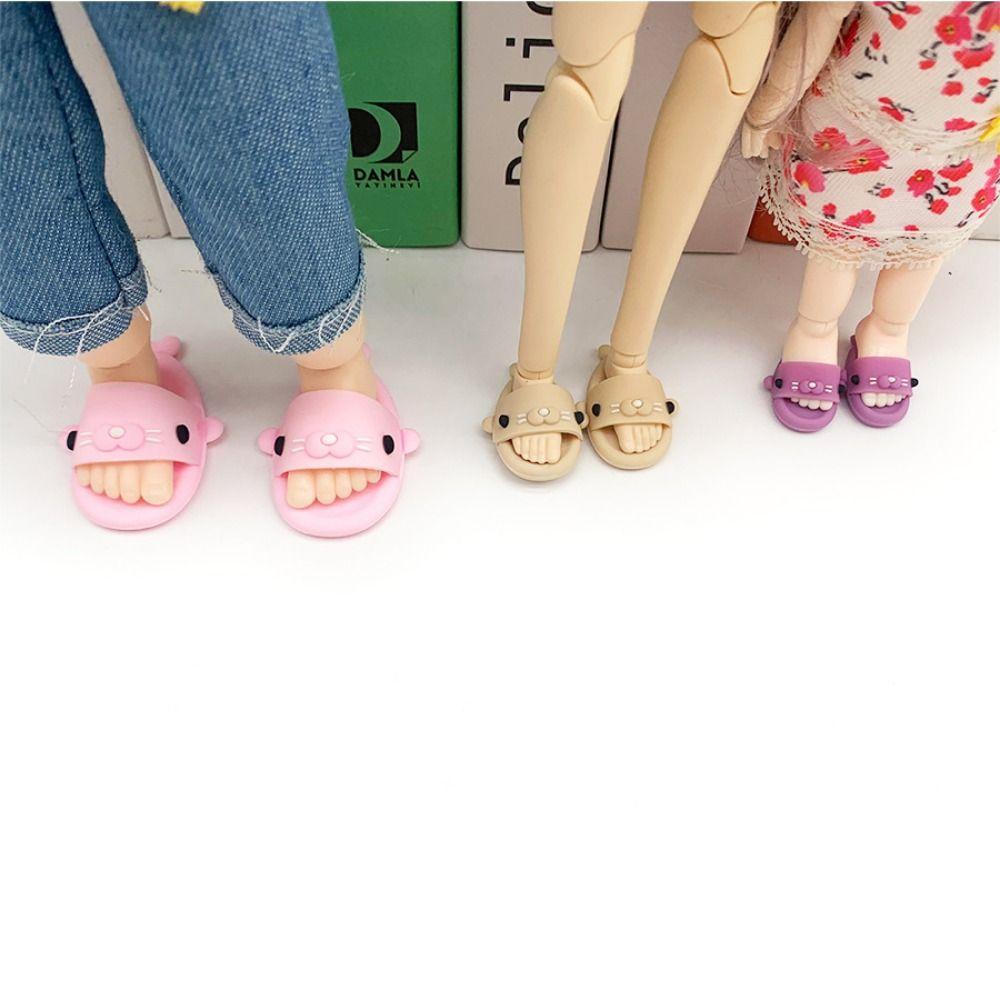 Round Toe 1/6 BJD Doll Shoes Seal Shape OB11 Seal Shoes Doll Accessories Doll Seal Slippers  1/6BJD