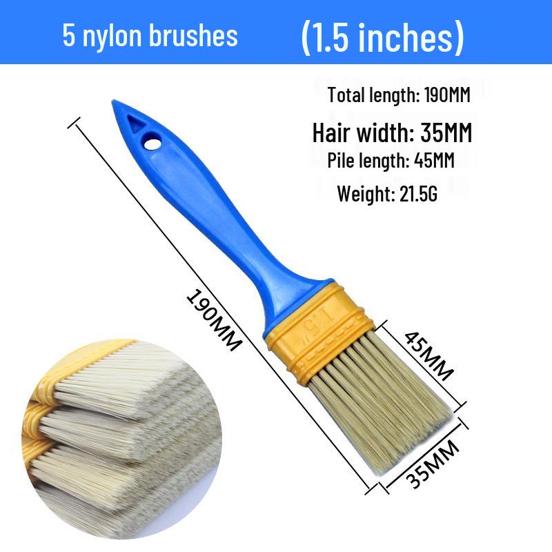 Industrial Non-Shedding Nylon Brush: Hard Bristle for Paint & Soft Bristle for Dust & Antiques Cleaning