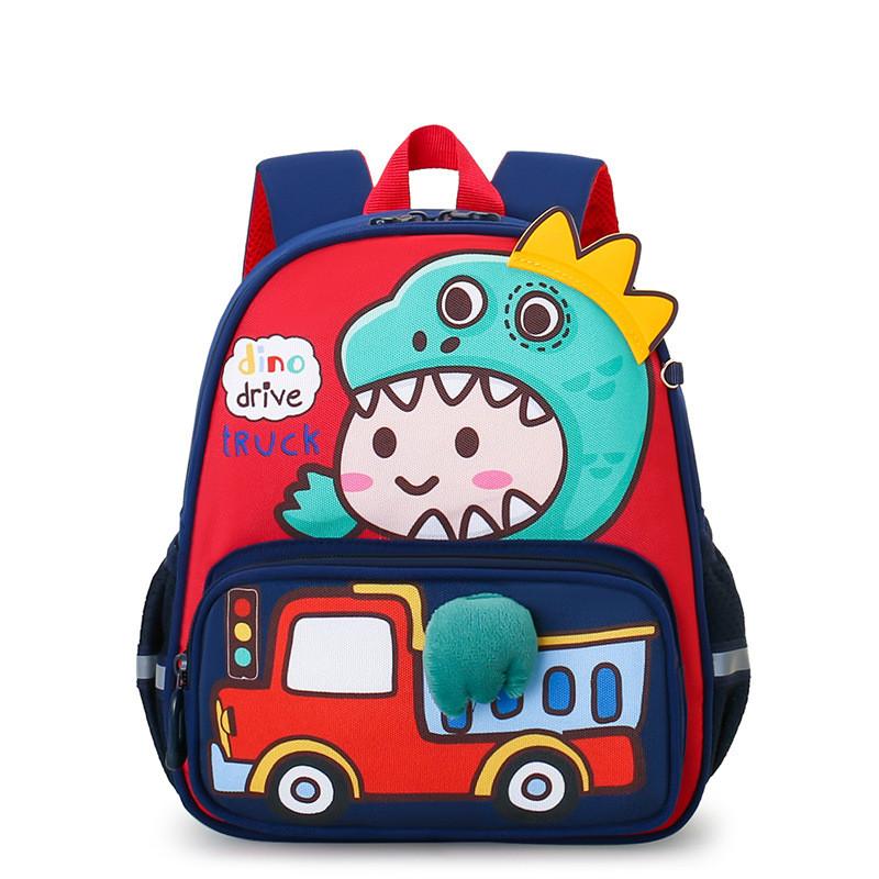 Childrens Cartoon Backpack With Nylon Material And Breathable Air Cushion Straps For School Use