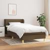 Box Spring Bed with Mattress Dark Brown 80 x 200 cm Fabric