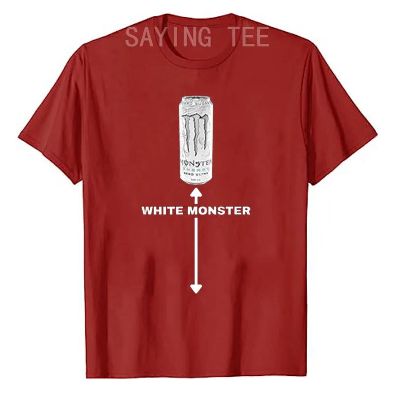 

Белый Монстр Смешная Шутка Мужская Футболка Юмористическая Саркастичная Надпись Футболка Мужская Мода Любитель Выпить Графический Топ Подарок для Пьющего S