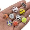 Retro Double Dangle Sports Balls Pendant Alloy Jewelry Accessory