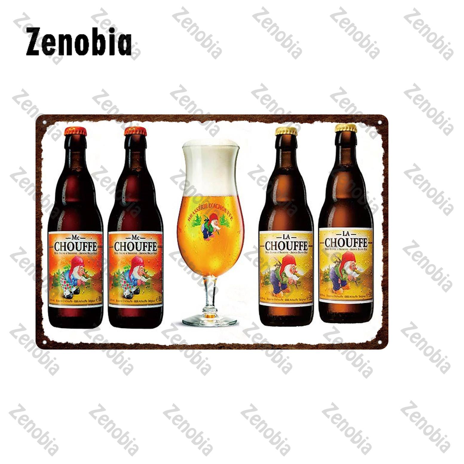 Пивной металлический знак, плакат, винная тарелка, винтажная табличка, металлический плакат La Chouffe, настенные наклейки, декоративная жестяная табличка, бар, паб, декор 20x30cm