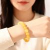 Yellow Citrine Crystal Brazaletes Stone Beaded Bracelet for Women Men Accessory
