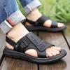 Sandalen Herren 2025 Schuhe Sommer erste Schicht Rindsleder Fahrsandalen tragen doppelt verwendbare Strandschuhe 2025