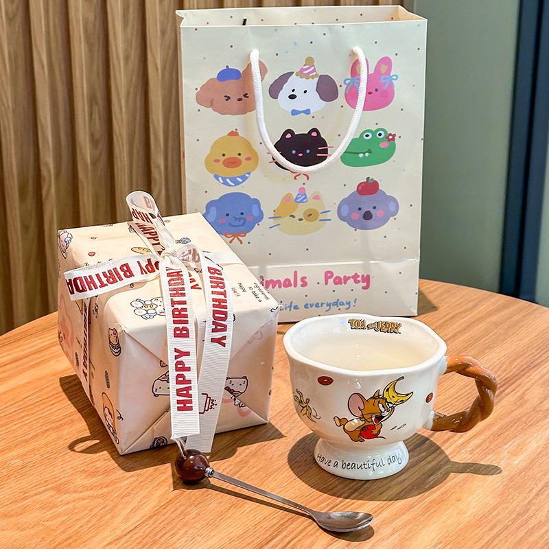 Birthday Gift Girls Niche Cup Practical High-end Ceramic Mug Couple Water Cup Souvenir Gift Box