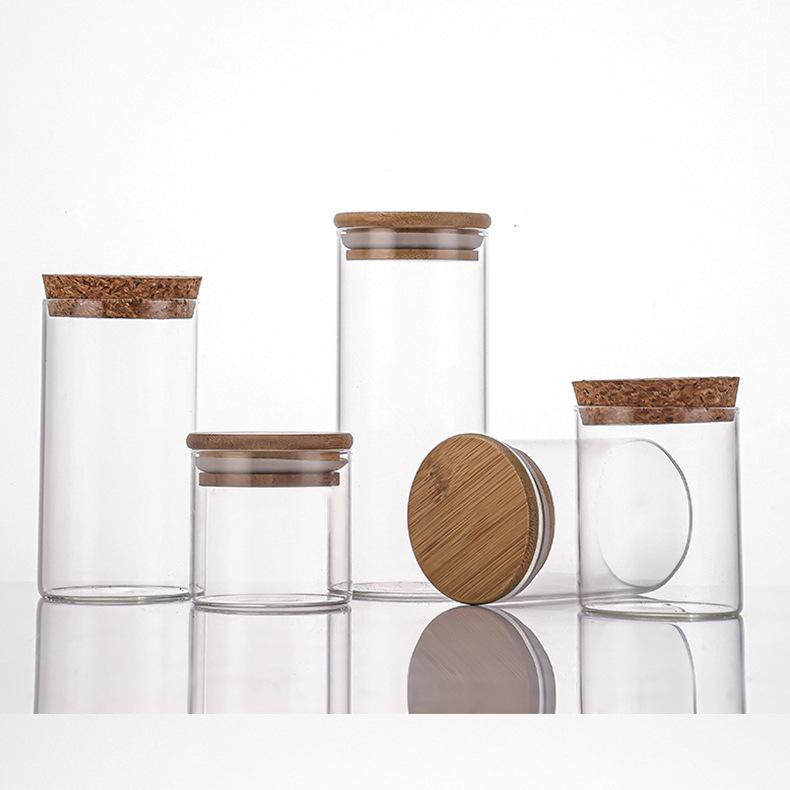 65mm Straight-Mouth Glass Tube Bottle for Tea Storage, Antiques, or Buddhist Beads Display with Lid