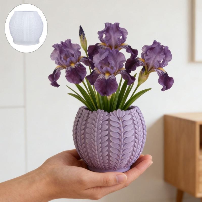 Soft Silicone Lavender Planter Mold With Easy Release For Handmade Resin Crafts Decorative Pots And Candle Containers