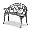 Outdoor Bench, 38.8 Inches Metal Garden Bench for Outdoors, 480 Lbs Load Capacity Bench, Outdoor Garden Park Bench with Backrest and Armrests, Patio