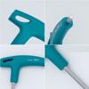Convenient T-shaped Internal Hexagonal Wrench Green 2mm Extended Rubber Handle Steel Flat Headed Hexagonal Renovation