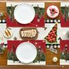 4Pieces Stylish Christmas Table Decor Placemats Table Mats for Holiday Dining Placemat Washable