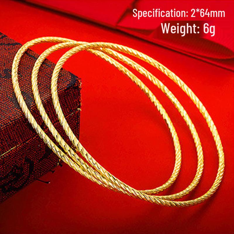Women's Bohemian Gold Sand Brass Bracelet with Long-Lasting Colorfast Finish