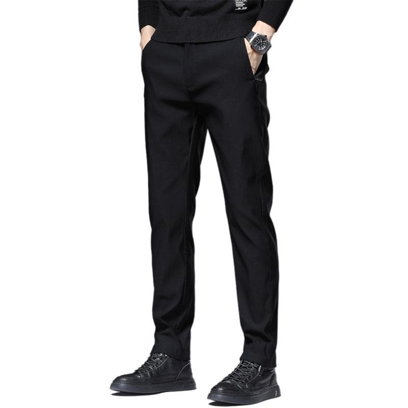 2024 Spring And Autumn New Casual Men'S Pants High Elasticity Anti Wrinkle Elastic Head Loose Straight Tube Light Business Casual Men'S Pants