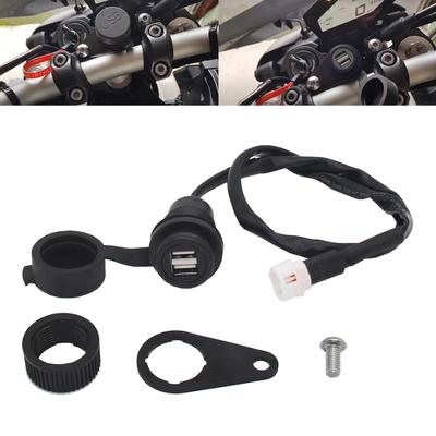 Dual USB Charger Plug Socket Adapter for MT-09 SP MT07 XSR700 XSR900 Tracer Motorcycle Accessories USB Charging Socket