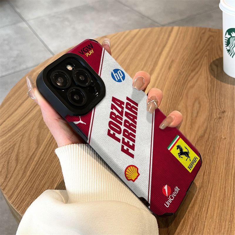 Silicone Car Phone Case for Ferrari Charles Leclerc 16 Lewis Hamilton 44 Racing For IPhone 15 14 16 13 12 11 Pro Max Plus XS X
