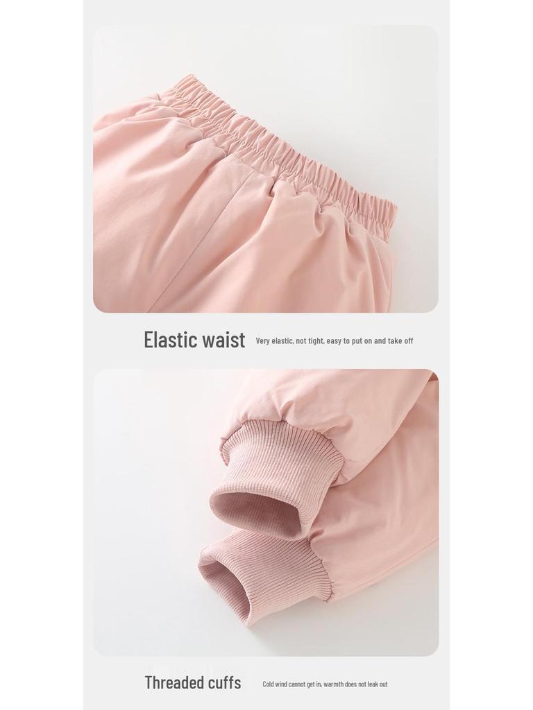 DUUDUU Baby Girl Padded Set: New 2025 Korean Style Cotton Outfit for Toddlers - Autumn/Winter.