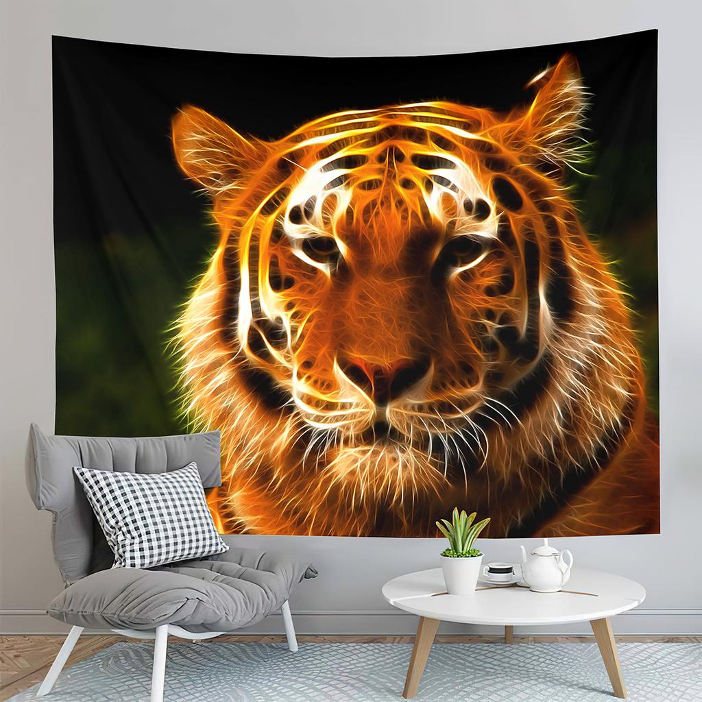 Tiger Tapestry Ferocious Predator Tapestry Wild Animals Tapestry Creativity Art Tapestries Home Living Room Bedroom Dorm Decor