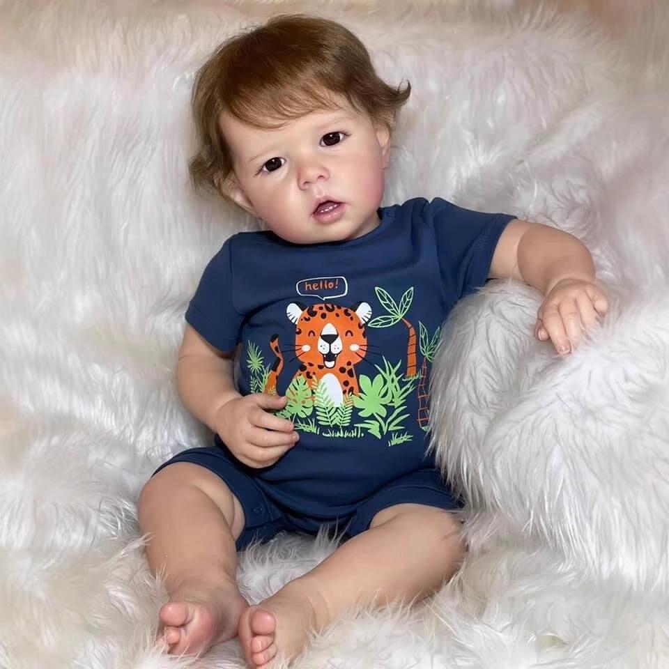 Liam 50cm Cloth Body Reborn Doll by NPK
