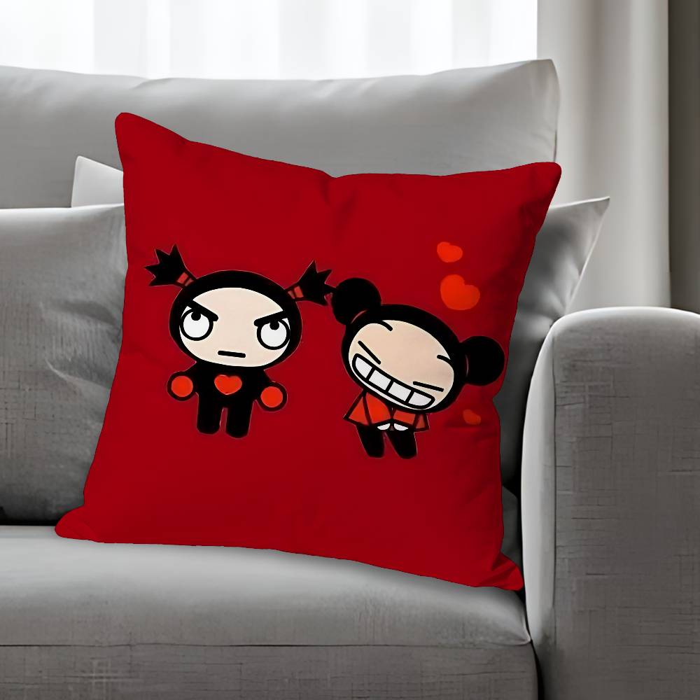 PPucca Love GGaru Cute Various Sizes Square Pillow Case For Car Home Bedchamber Decor Custom Valentine gift