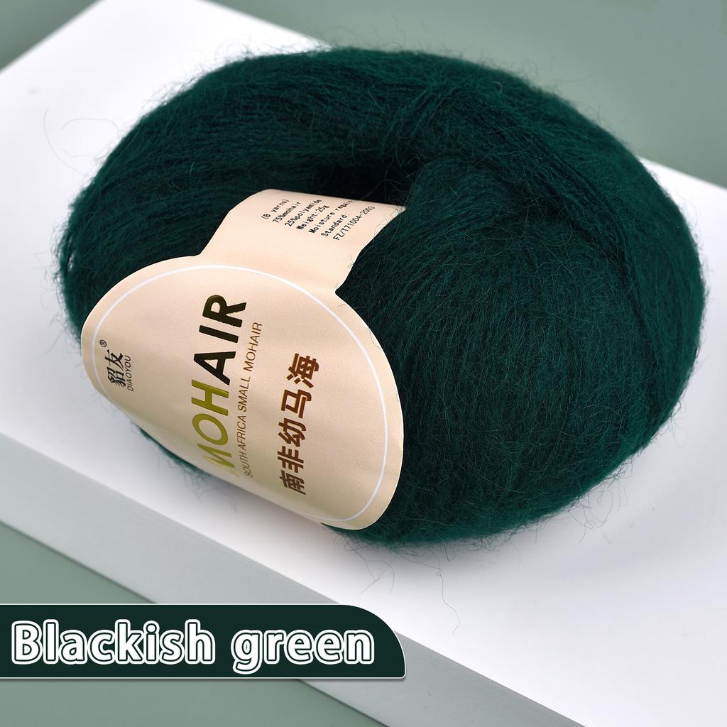 25g/Roll Soft Wool Knitting Cashmere Long Thin Yarn Roll Mohair Yarn DIY Hand Crochet Soft Mohair Cashmere Wool Knitting Yarn
