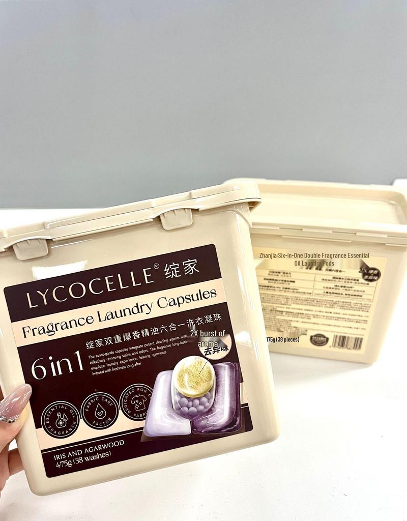 Zhanjia Eucalyptus Laundry Pods: Dual-Fragrance, Six-in-One Formula with Long-Lasting Freshness, Sterilization, and Mite Removal, 38 Pods