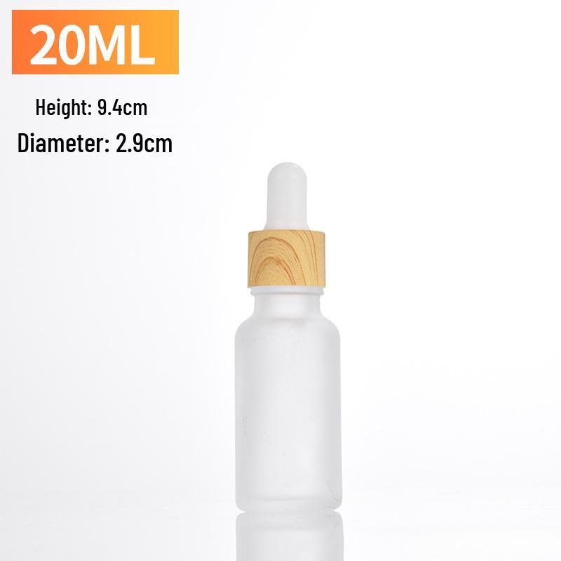 5ml/30ml/100ml Frosted Essential Oil Dropper Bottles with Wood Grain Ring