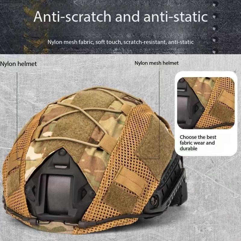 ZLang FAST SF Carbonfaser Taktische Helmabdeckung Elastisches Seil Helmabdeckung für Outdoor-Sportarten CS-Spiel Helmabdeckungen Unisex