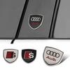 1/2 Pezzi Scudo Metallico Logo Auto Adesivo Laterale Carrozzeria Posteriore Bagagliaio Per Audi A1 A3 A4 A5 A6 B5 B6 B7 B8 C5 C6 C7 A7 A8 Q3 Q5 Q7 TT 8V Decalcomania