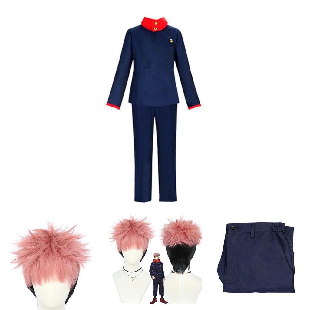 Stilvolles Jujutsu Kaisen Yuji Itadori Kostüm für Anime-Liebhaber, erhältlich in mehreren Größen