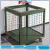 Military Green Mobile Mesh Storage Crate