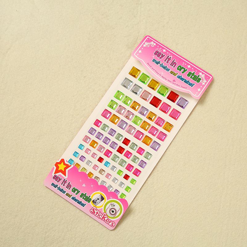 Children's 3D Crystal Gem Cartoon Stickers: Shiny Princess Rewards & Educational Stationery