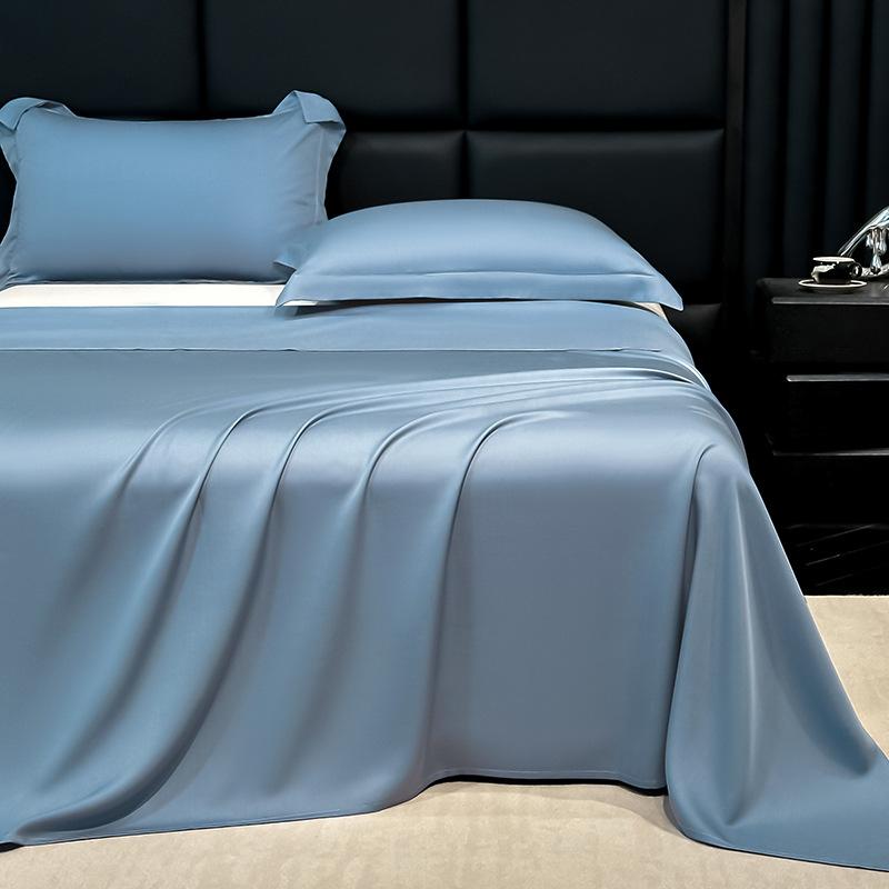 Washed Ice Silk Bed Sheet Summer Cooling Home Bedroom Student Dorm Machine Washable Set