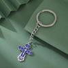 Dawapara Eastern Orthodox Cross Keychain Russian Orthodox Cross Keyring Crucifix Religious Christian Stainless Steel Jewelry