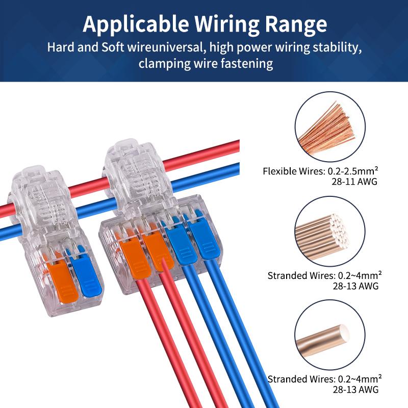 JINH 10Pcs Quick CMK 21 Lever Connectors Multiple In Out Quick Cable Wire Crimping Plug Mini Thinned Fast Terminal Blocks LED Plug Connectors 4