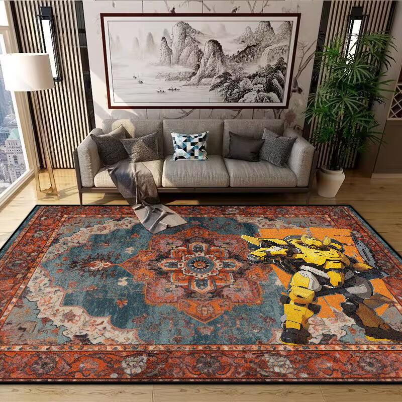 Persian Living Room Rugs Decoration Bedroom Deluxe Anti Slip Floor Mats Large Area Carpet Lounge Rug Cartoon Skull Mat