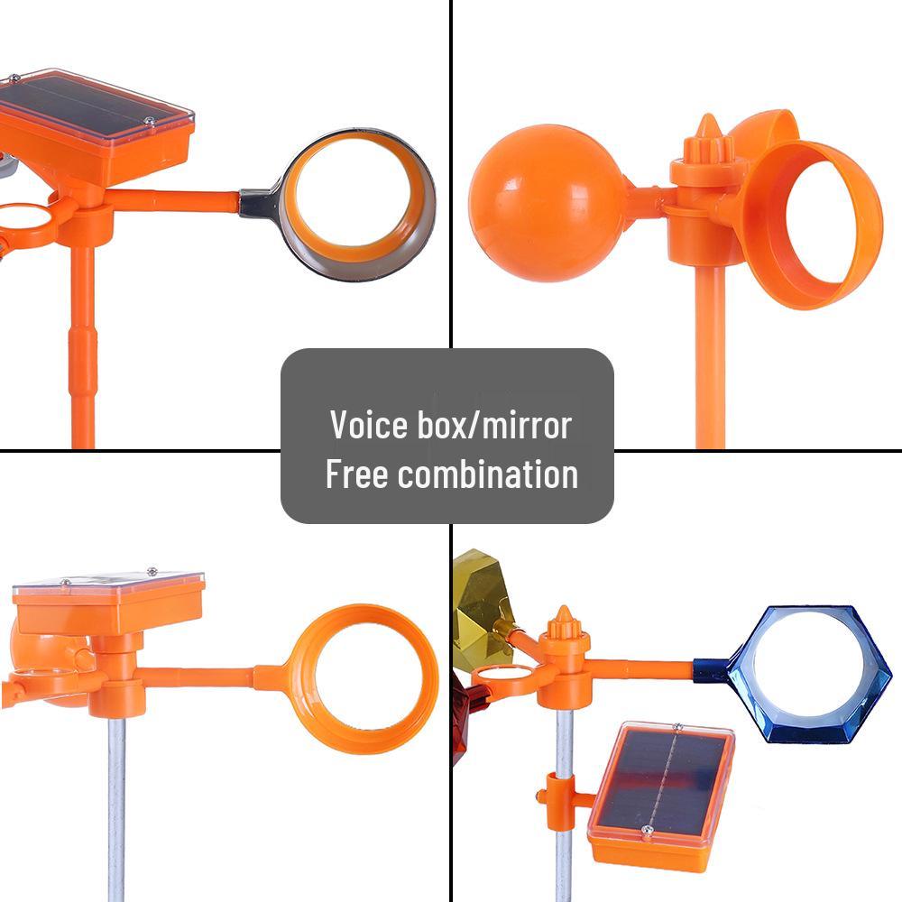 Odblaskowy odstraszacz ptaków zasilany energią słoneczną i wiatrową na farmy zewnętrzne i stawy rybne