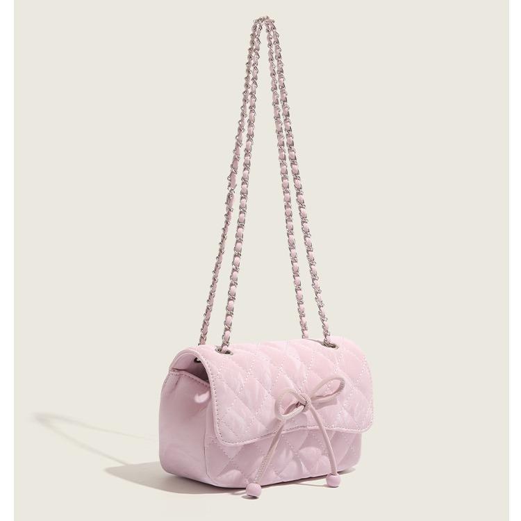 Bow Small Bag Women's New Versatile Messenger Shoulder Bag