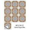 10 Pezzi Adesivi Piastrelle Mandala Boho - Decalcomanie Murali in PVC Lucido Cristallo - Murale Autoadesivo Impermeabile per Pavimento Cucina Bagno Decorazione Casa