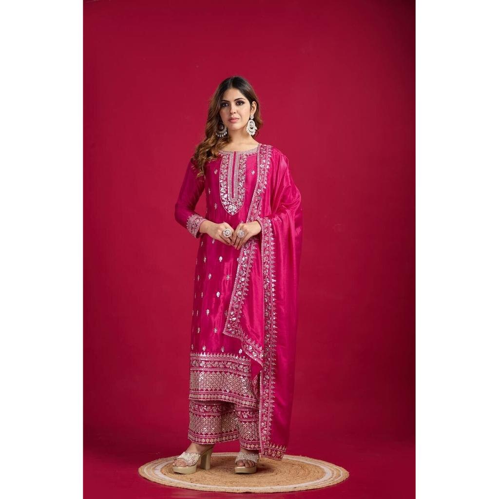 Bollywood Konfektions-Palazzo-Salwar-Anzug Indisches Pakistanisches Salwar-Kameez-Set VF-1842