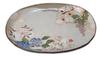 Kyo-yaki, Kiyomizu-yaki, Shunzan-gama, 9-inch Oval Plate, Four Seasons Flowers, Pss640