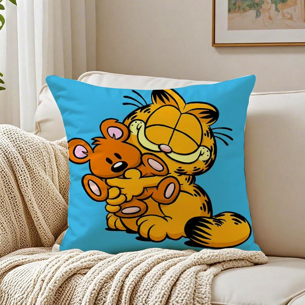 Funny American Cartoon Cute Cat GGarfield Cushion Cover Pillowcase Antidustmite Living Room Sofa Decor Cushion Room