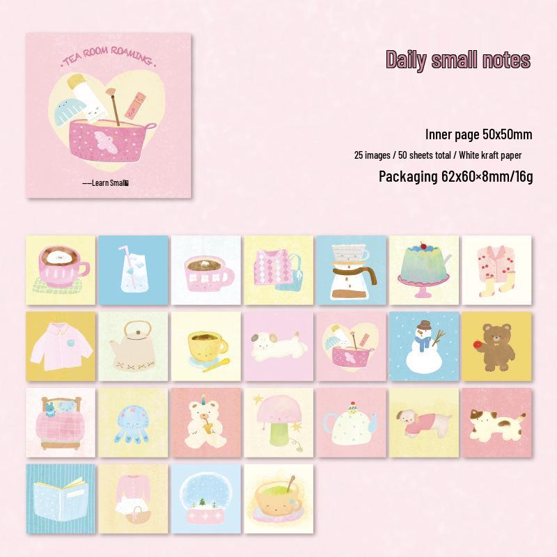 Twilight Tea Room Non-Adhesive Journal: Creative Cute Pattern Notebook for Base Notes and Memos