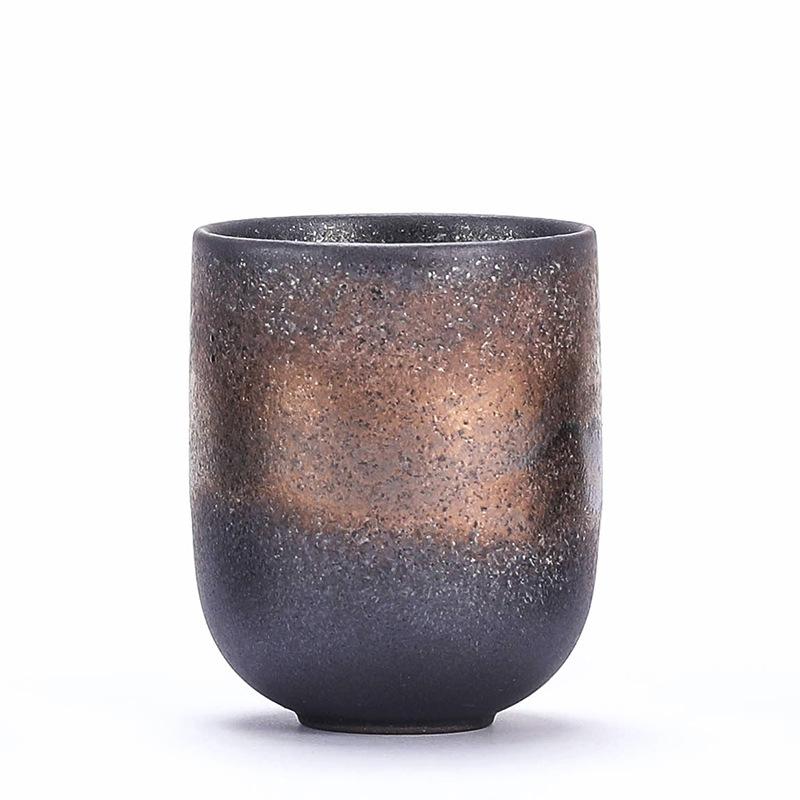 Rough Pottery Tea Cup Japanese Style Gongfu Tea Mug Kiln Change Ceramic Cup Home Office Drinkware