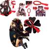 2 Stück Genshin Impact Hu Tao Armband Rote Achatperlen Atemberragender Cosplay Schmuck Dekor Für Fans