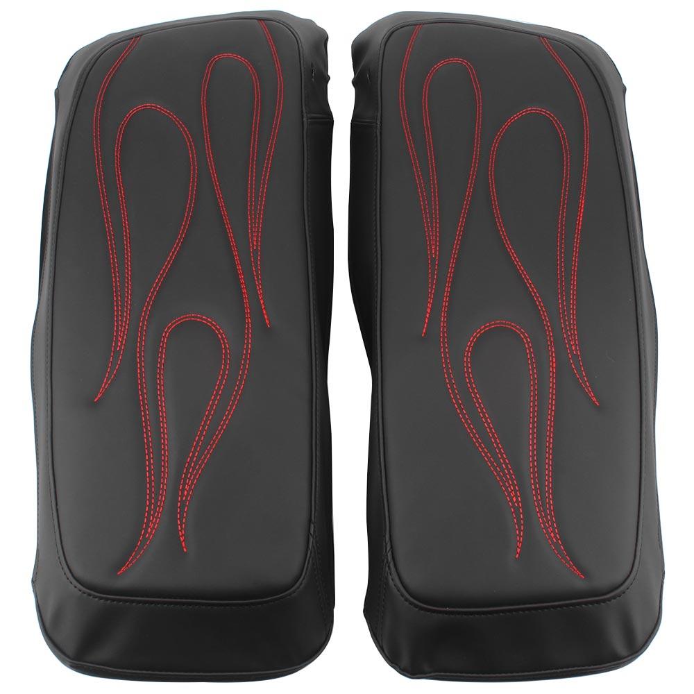 Motorcycle Accessory 1Pair Rear Hard Saddlebag Lid Covers Leather Fit For Harley Touring Road King Special FLHRXS 2017-2024