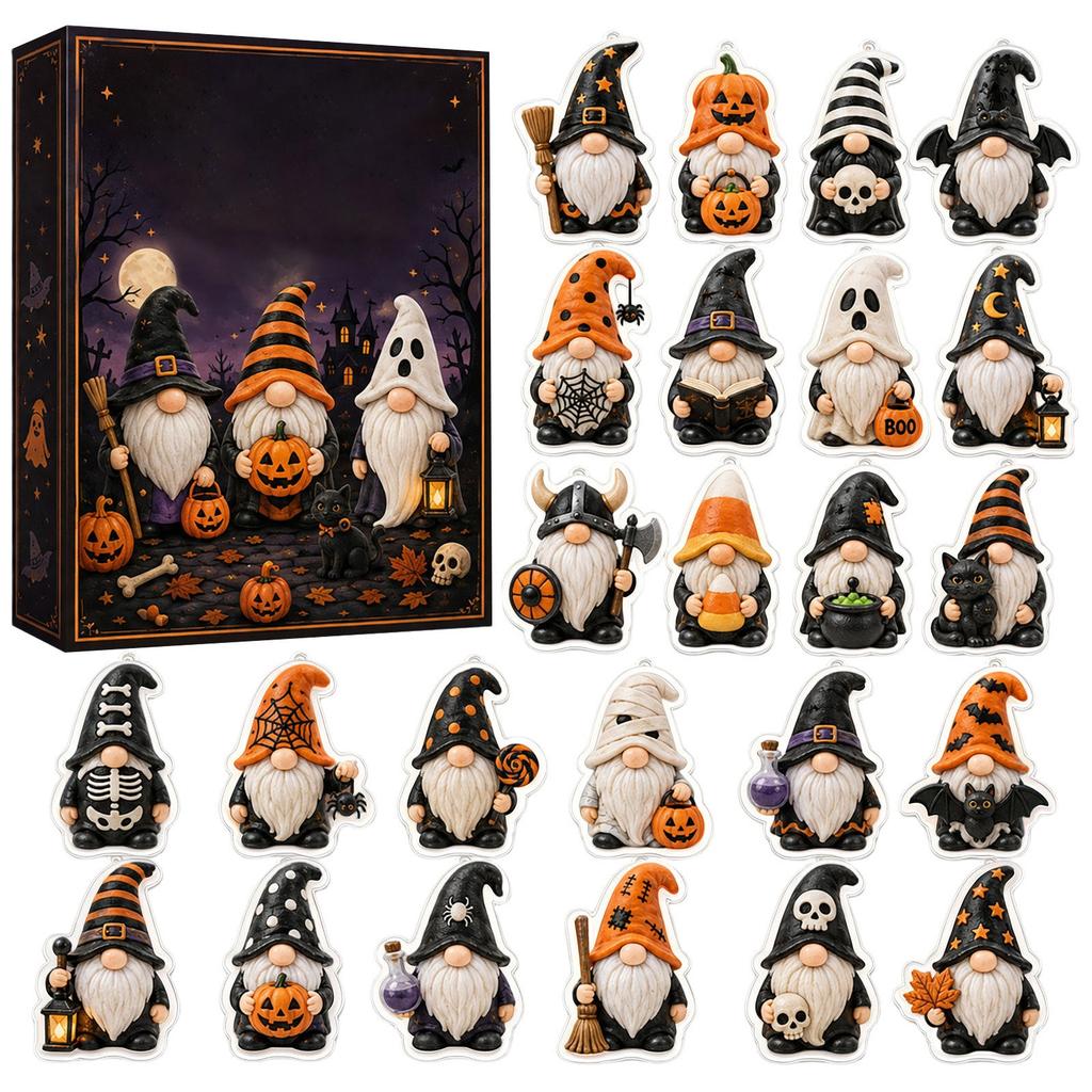 Halloween Advent Calendar with Flat Hanging Ornaments  with Surprise