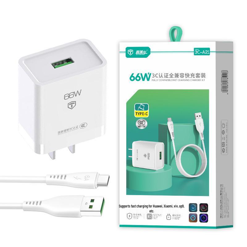 66W Super Fast Charger Set for Android, Apple, Huawei, Type-C