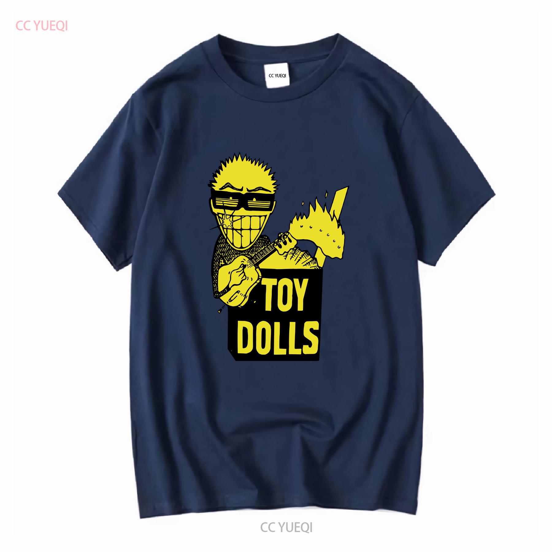 GUOYAN TOP THE TOY DOLLS IDLE GOSSIP NIEUW BLAUW T-SHIRT vintage gewassen stijlvol casual streetwear ademend homme mode grafisch L